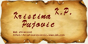 Kristina Pujović vizit kartica